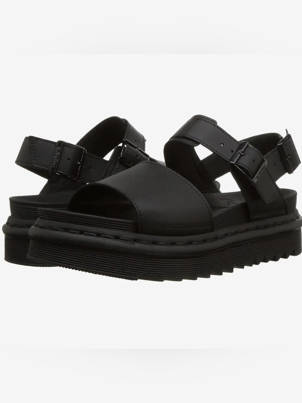 Dr. Martens Voss Hydro Black Sandal with black stitching 39